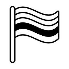 genderfluid pride flag of sexual orientation line style icon