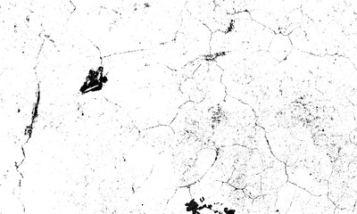 Grunge Texture of Black and White. Abstract Monochrome Background Pattern of Cracks, Chips, Scuffs. Distress Overlay Messy For Your Design or Wallpaper.