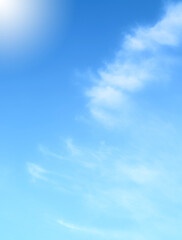 blue sky with beautiful natural white clouds	
