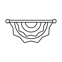 usa election emblem hanging line style icon