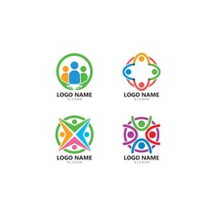 Adoption and community care Logo template vector