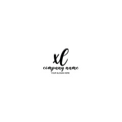XL Initial handwriting logo template vector