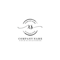 Fototapeta premium XS Initial handwriting logo template vector