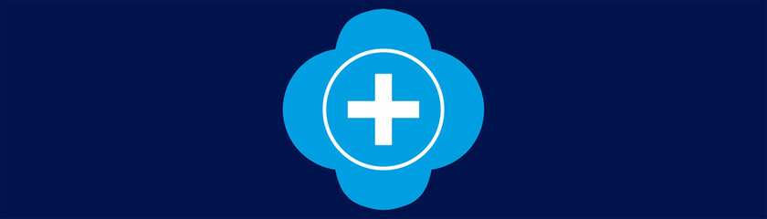 Obraz premium vector illustration of an abstract blue background. health care icon medical concept background. digital illustration.