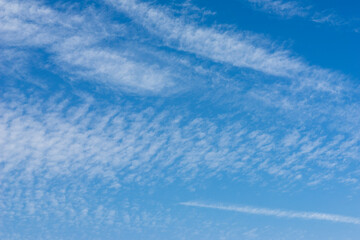 青空にたなびく雲の風景