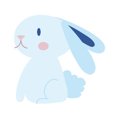 mid autumn cute rabbit flat style icon