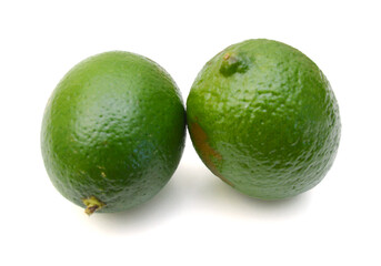 Citrus lime fruit isolated on white background cutout 