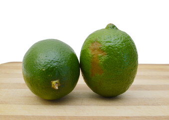 Citrus lime fruit isolated on white background cutout 