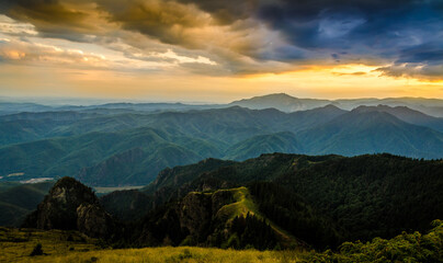 Naklejka na ściany i meble Mountains scenery in Romania.