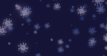 Coronavirus cells COVID-19 Infectious disease. Fast transmission of disease. High concentration of coronavirus. 3D rendering 3D illustration