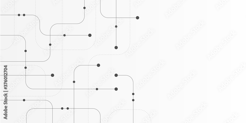 Poster Abstract connect lines and dots.Technology graphic Networkbackground.
