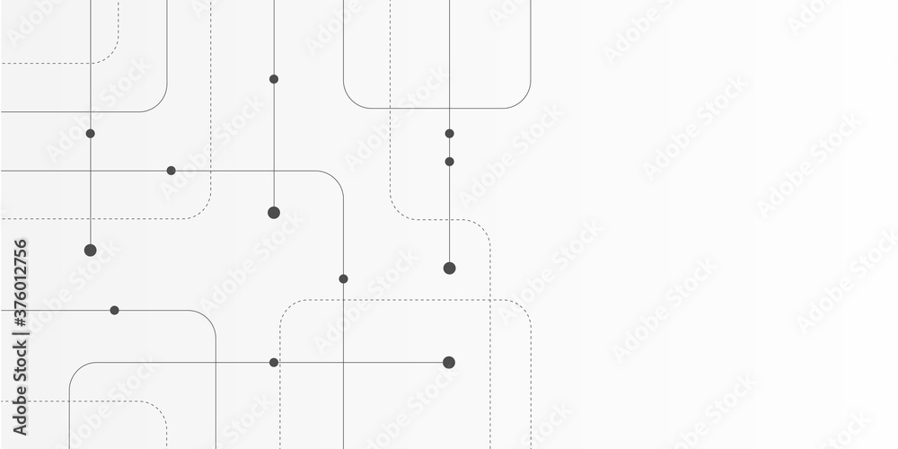 Poster Abstract connect lines and dots.Technology graphic Networkbackground.