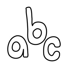 alphabet letters school line style icon