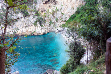 Remote beach named 'Fakistra' at Pelion in Greece