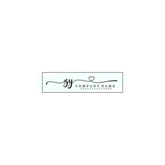 ZY Initial handwriting logo template vector