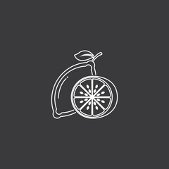 Fototapeta premium Fresh Lemon icon vector illustration design