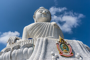 The holy Big Buddha statue on Nakkerd Hills in Phuket island, Thailand