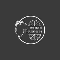 Fresh Lemon icon vector illustration design