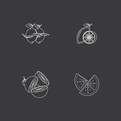 Fresh Lemon icon vector illustration design