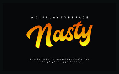 Typography lettering designs. Alphabet font set. Vector illustration.