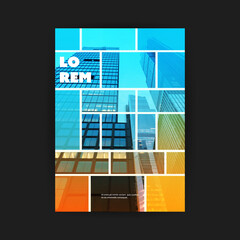 Modern Style Flyer or Cover Design for Your Business with Skyscraper, Urban Theme - Applicable for Business Reports, Presentations, Placards, Posters
