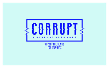 Modern and trendy typography alphabet fonts set. Vector illustration font designs.