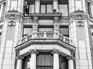 Moscow, Russia, August 11, 2020. The architectural ensemble of the historic district of the city....