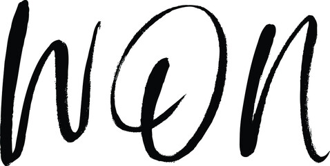 Successful Traits Synonyms text. Only one single word. Printable graphic tee. Design doodle for print. Vector illustration. Colorful. Hand drawn calligraphy style. Black and white