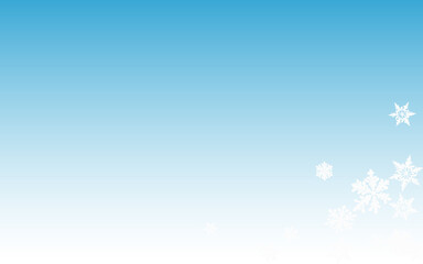 Fototapeta na wymiar White Snow Panoramic Vector Blue Background. 