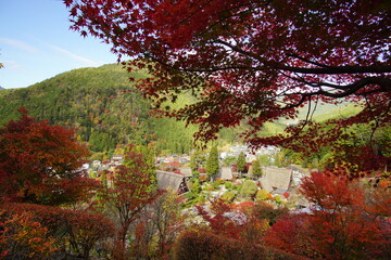 Scenery of Gero Onsen at Autumn in Gifu, Japan