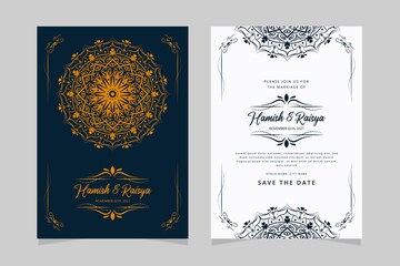 elegant indian wedding invitation card template design