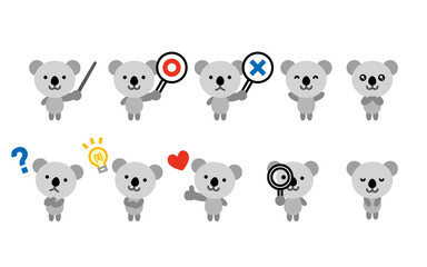 Obraz premium コアラ キャラセットB