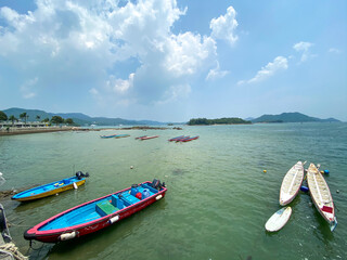 boats on the beach