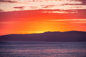 Obraz premium Sunset above Aran Island - Arranmore - County Donegal, Ireland.
