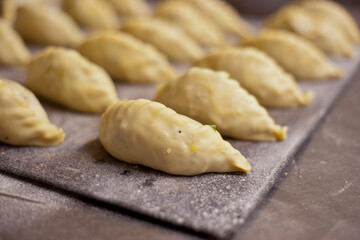 Cocarroi, enpanadilla tipica mallorquina. Forn de Can Salem. Algaida.Mallorca.Islas baleares.Spain.