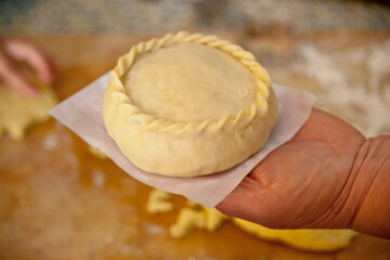 Panades, enpanadas tipicas de pascua.Mallorca.Islas Baleares. Spain.