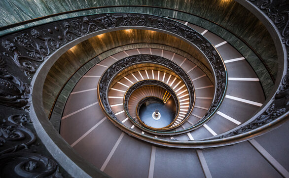 Vatican, Italy: Spiral Staircase In The Vatican Museum