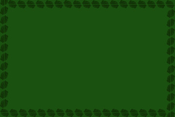 Green pattern border design  on Dark green background  .Abstract wallpaper.  Green wallpaper.
