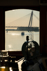 River view from boat wheelhouse © fotografiecor
