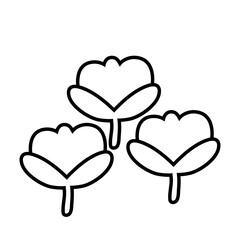 autumn season flowers nature line style icons