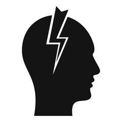 Stress person icon. Simple illustration of stress person vector icon for web design isolated on white background