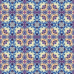 Seamless ornamental decorative pattern. Mosaic art texture.