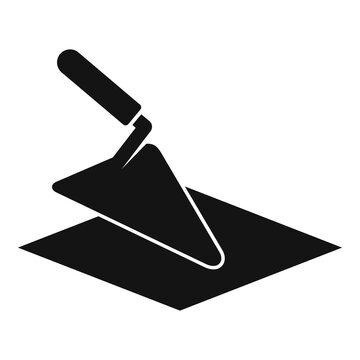 Tiler trowel icon. Simple illustration of tiler trowel vector icon for web design isolated on white background