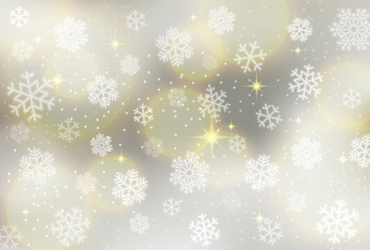 雪の結晶、冬のイメージ背景素材