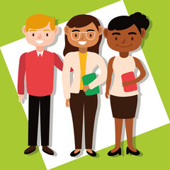 Obraz premium interracial teachers team workers characters