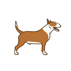 Bull Terrier dog - vector illustration
