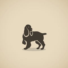 English Cocker Spaniel dog - vector illustration
