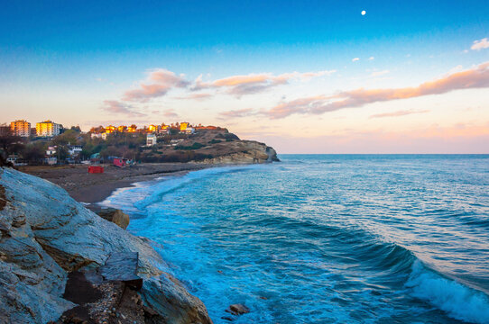 Akcakoca Town coastal view in Duzce Province of Turkey