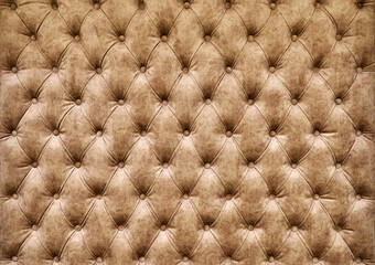 Carriage coupler. Panel of brown fabric made by the method of a carriage coupler