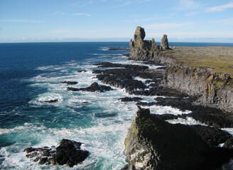 Lóndrangar Felsnadel, Snæfellsnes, Island